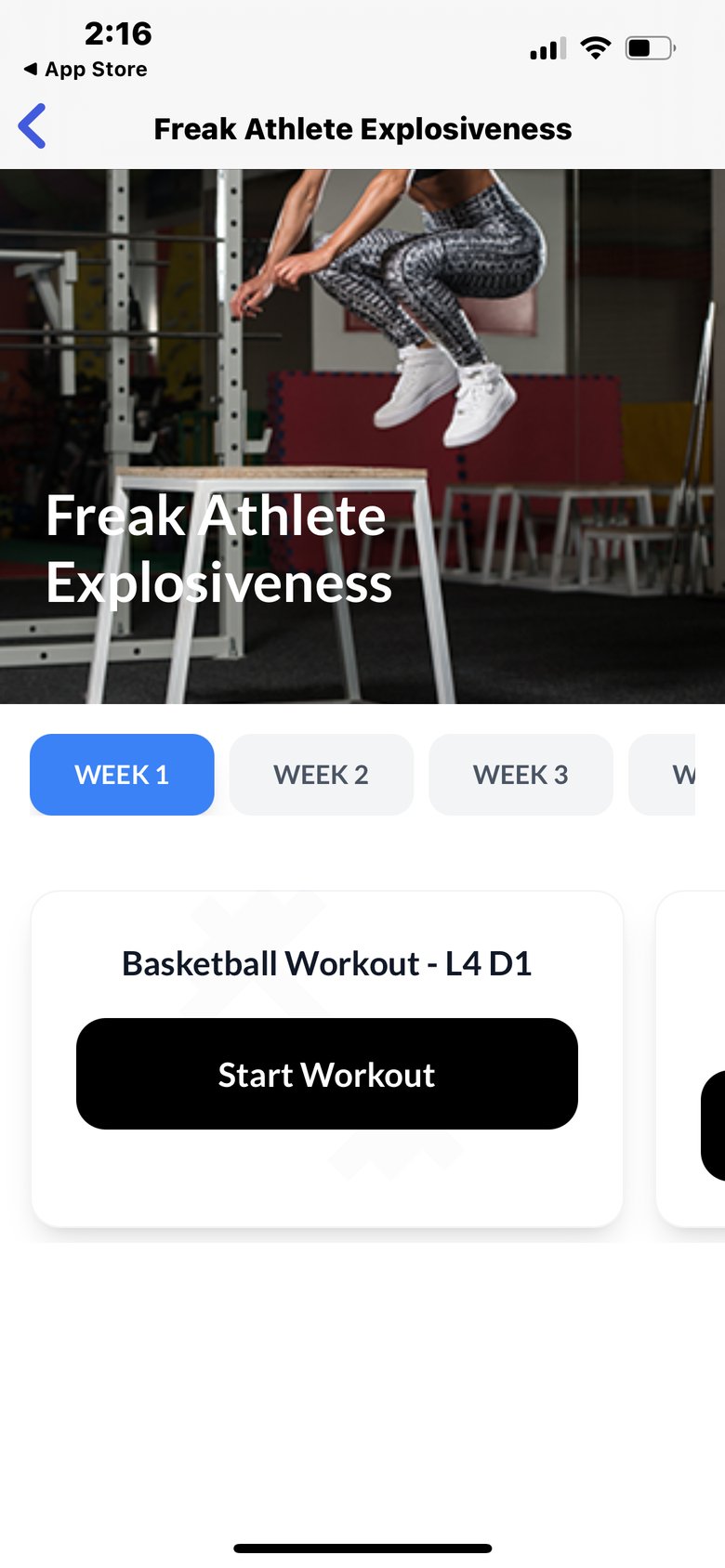 Athlete Trainings & workouts screen 3