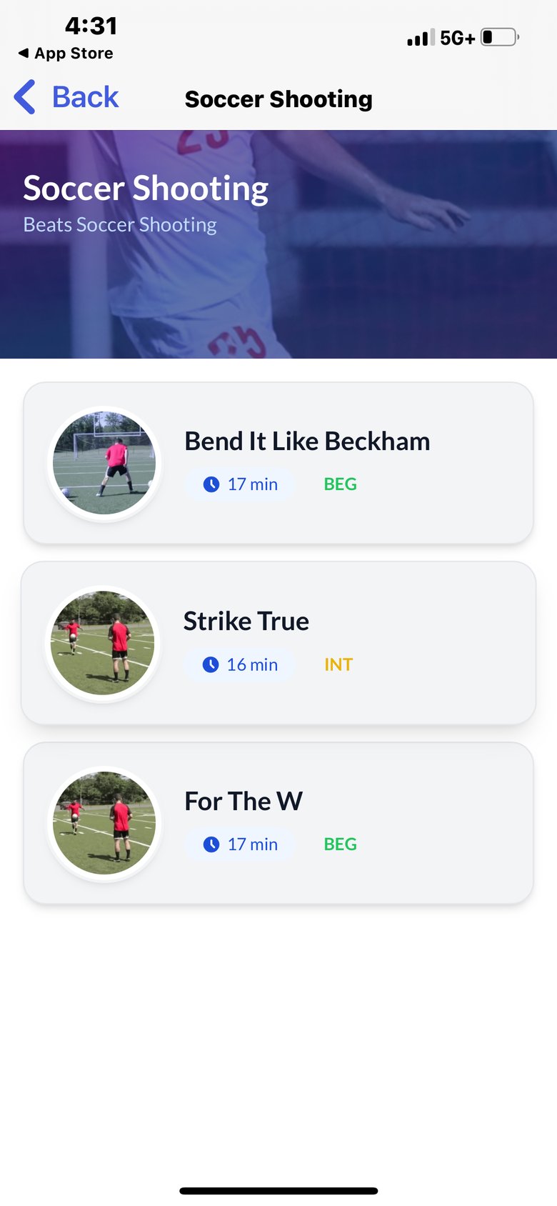 Soccer Trainings & workouts screen 4